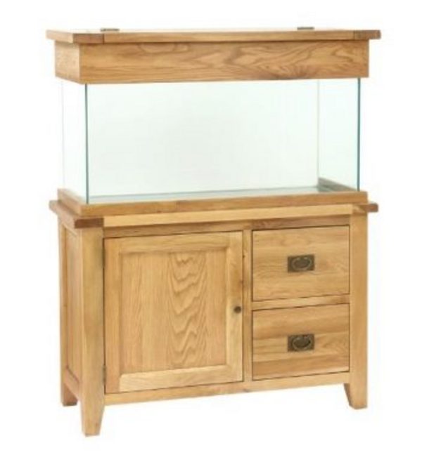Wanted Aqua Oak 110cm Doors Drawers Aquarium And Cabinet At