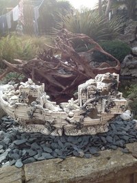 centre piece aquarium fish tank ship wreck ornament 2ft lovely detail