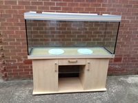 Rena 450 litre - 5ft Fish Tank - Beech Cabinet + Lights