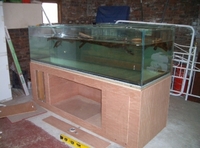 HUGE 7ft x 2.5ft (wide x 2ft tall) glass tank and stand