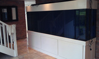 Custom aquariums and real wood cabinets