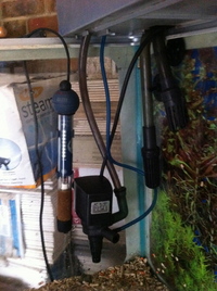 Aqua one 980 with cabinet and 2 Aqua one cf1000 externals - £200
