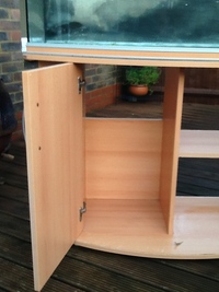 Fish Tank Aquarium - Rena 230 litre bow front Aquarium with overhead lights