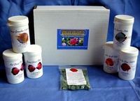 Discus delights, gourmet discus fish food hamper. Net weight of foods 210g.