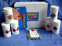Discus delights, gourmet discus fish food hamper. Net weight of foods 210g.