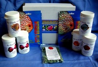 Discus delights, gourmet discus fish food hamper. Net weight of foods 210g.