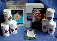Discus delights, gourmet discus fish food hamper. Net weight of foods 210g.