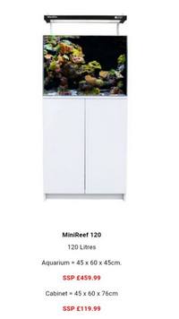 AquaOne Mini Reef 120 litres tank plus livestock