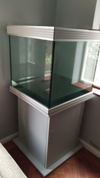 Aqua One Cube 180L Aquarium with cabinet in silver/grey