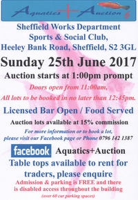 The 6th Aquatics Plus Auction ~ 25.06.17