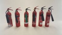 Empty CO2 fire extinguisher canisters