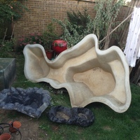 Pond - Large heavy duty fibreglass moulded, including waterfalls. £70