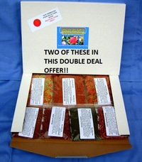 Discus delights, gourmet discus fish food hamper. Net weight of foods 210g.