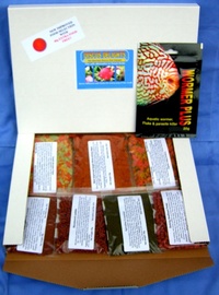 DISCUS DELIGHTS THE GOURMET FISH FOOD HAMPER. SEVEN DIFFERENT FOODS, ONE FOR EACH DAY IN EVERY PACK.