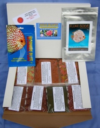 DISCUS DELIGHTS THE GOURMET FISH FOOD HAMPER. SEVEN DIFFERENT FOODS, ONE FOR EACH DAY IN EVERY PACK.