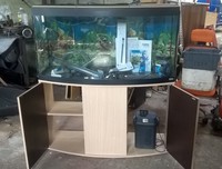 Fluval Vicenza 260 Bow fronted Aquarium with matching Cabinet in Beech.