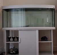 Aqua One Bow Front 5 Foot Fish Tank with External Filter System and Base Cabinet
