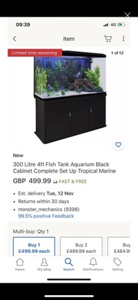 300lite tank plus fish