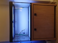 Fluval Roma 200 with Cabinet, external filter, RO system accessories.