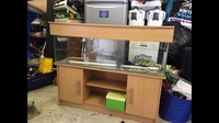 Aquarium complete with stand and top cover and also for sale lots of very unusual bogwood