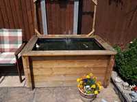 For sale free standing wooden self assembly fishpond