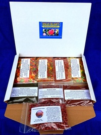 Discus delights, gourmet discus fish food hamper. Net weight of foods 210g.