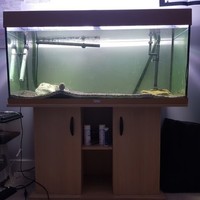 180 ltr fishtank with built in cupboards and accessories