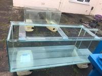 Six foot tank with four foot sump tank with pipe work ( reduced for quick sale )