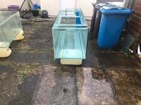 Six foot tank with four foot sump tank with pipe work ( reduced for quick sale )