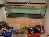 6 foot aqua one aquarium and cabinet £450