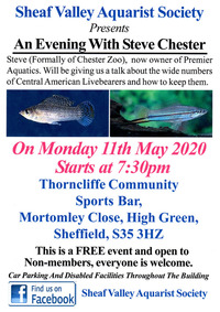 SVAS ~ An Evening With Steve Chester ~ A Talk on Central American Livebearers & how to keep them
