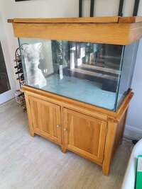 Solid oak 504 litre tank with sump set up