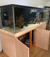 8ft tank, sump, pump & cabinet
